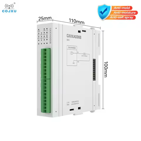 8AO RJ45 RS485 Analog Switch Acquisition Distributed Remote IO Expansion Module COJXU GXXXA0008 Modb