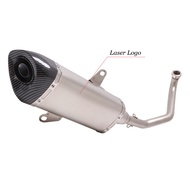 A Slip On For ZONTES ZT310M 310M 2021 Year Motorcycle Modified Stainless Steel Exhaust Pipe Muffler 310M Exhaust Pipe Fi