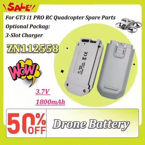 New 1-6PCS ZN112558 3.7V 1800mAh Replacement Drone Battery for GT3 I1 PRO RC Quadcopter Spare Parts