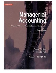 （二手書）Managerial Accounting(Annotated Edition)(11版)