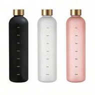 1pc 1000ml Frosted Water Bottle, Leak-Proof Portable Sports Water Cup, Suitable For Outdoor Camping,