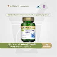 Sidomuncul / Sido Muncul Natural Vitamin D3 400IU / 400 IU Soft Capsule 50 Capsules