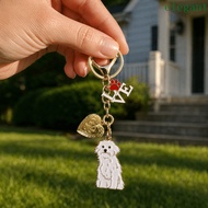 ELEGANT Dogs Keychain, Exquisite Creative Puppy Photo Keychain, Beagle Fashion DIY Cute Pet Hair Sto
