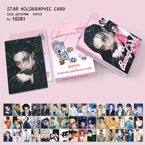 New Kpop Stray Kids BANGCHAN Photocards 45PCS SKZOO Star Shiny Hologram LOMO Cards Fans Collection G