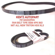 FAN BELT VAN BELT V BELT FAN BELT TYPE OEM 4PK 863 MITSUBISHI ALL NEW TRITON HDX KL3