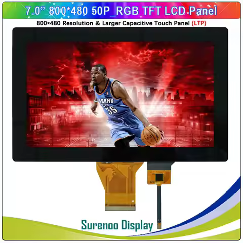 7.0" inch 800*480 50P_24-Bit RGB Interface TFT LCD Module Display Screen Monitor & Resistive FT5446 