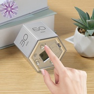 Timer 1/5/10/25/30/60min and Custom Countdown Flip Focus Timer Hexagon Rotation Timer Magnetic Desk 