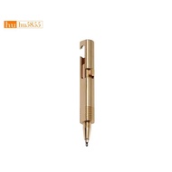 Portable Pocket Brass Quick Release Cylindrical Bolt Writing Pen Ballpoint Pen Travel Business Signa