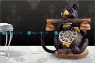 KIPO-熊大電話-動物造型電話-貪吃熊(蜂蜜)電話-復古電話 NCH002007A