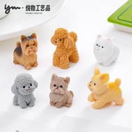 Cute Teddy Poodle Puppy Plush Toy DIY Decoration Accessories Desktop Ornament