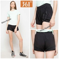 361 Degrees Woman 2in1 Shorts Women's Sports Shorts Double Fitness Running Cycling Original