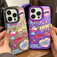 Fun Summer Ice Cream Phone Case Compatible for IPhone 11 12 13 Pro Max 14 15 7 8 Plus SE 2020 XR X/XS Max Plastics Assembly Mirror Frame Hard Cover Anti Drop