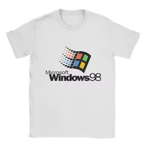 Microsoft Windows 98 T Shirt Summer Cotton T-Shirts For Male Popular Loose Tee Shirt Short Sleeve Cl