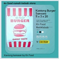 MERAH Burger Bag 1 pack - Red and White Burger Bag.