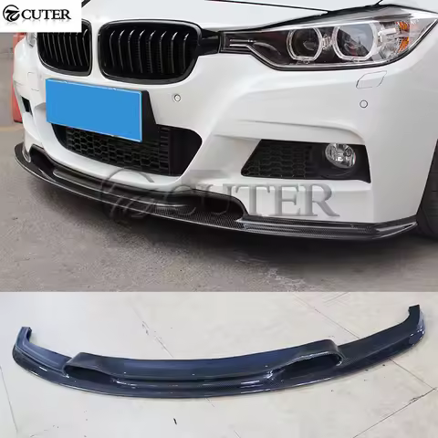 F30 3 Series v Style Carbon Fiber Front Bumper Lip Spoiler for Bmw F30 325i 320i 330i 328i M-tech Bu