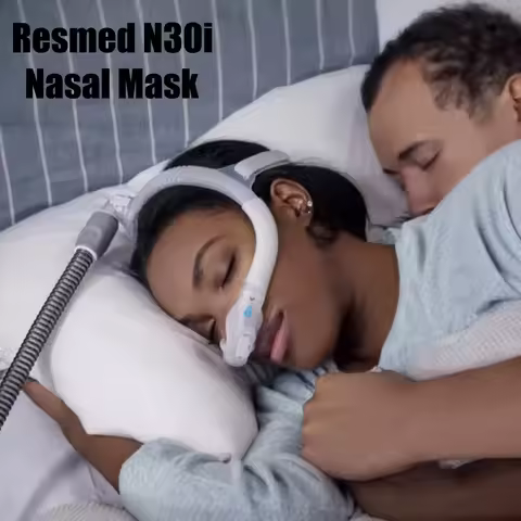 ResMed Compatible AirFit N30i CPAP Nasal Mask Anti-Snoring Sleep Apnea COPD Therapy with Free Strap 