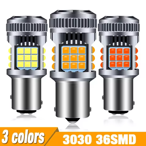 Super Bright Car LED Canbus Light 1156 BA15S BAU15S 1157 No Error Reverse Turn Signal Lamp White Amb