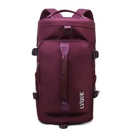 Korean Fashion Travel Backpack Large Capacity Luggage Gym Duffle Bag Weekender Yoga Hand Carry Bag B