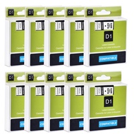 10ชิ้นสีดำบนสีขาว12มม. ฉลาก45013 D1เข้ากันได้สำหรับ D1 Dymo LM160 210D เทปติดฉลากเครื่องพิมพ์ฉลาก450