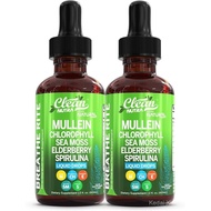 OrganicMulleinLiquidDropsWithChlorophyllforPlusIrishSeaMoss,Spirulina,Licorice,TartCherry,Lobelia, J
