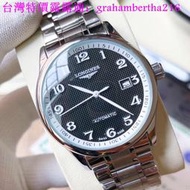 台灣特價LONGINES浪琴康卡斯自動機械男錶 水鬼系列 黑水鬼 浪琴機械錶鋼帶手錶 高品質 男士商務腕錶