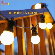 Outdoor decorative LED string lights for coffee shops, lemon tea shops, milk tea shops 10M 15 LEDs -
