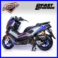 Sticker nmax old 2Fast2Furious. striping nmax fast furious (transparent)