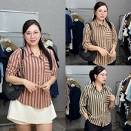 BIGSIZE 3-color striped long-sleeved shirt ( 21322 )
