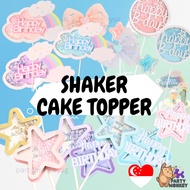 [SG Seller] Happy Birthday Shaker Cake Topper Cake Decoration