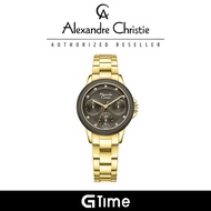 [Official Warranty] Alexandre Christie 2A99BFBGPBO Women's Brown Dial Stainless Steel Steel Strap Watch
