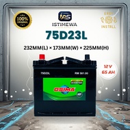 OSIMA 75D23L / D23 / D23L MF Car Battery | Bateri Kereta | Proton Exora Preve Inspira & Nissan X-Tra