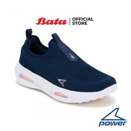 Bata บาจา Power รองเท้าผ้าใบเดินออกกำลังกาย แบบสวม พร้อมเทคโนโลยีรองรับน้ำหนักเท้า สำหรับผู้หญิง รุ่น PRIME WALK 300 SLIP-ON V3 สีกรมท่า 5289822