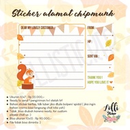 Chipmunk Address Sticker Online Shop Shipping Address Sticker/ Shipping Label/