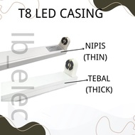 LED T8 Casing 2FT 4FT Kalimantang Single Fitting Light Tube Ceiling Wall Lighting Lampu Panjang Sili