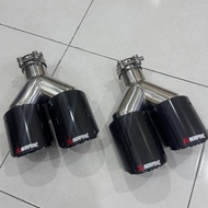 Akrapovic Exhaust Twin Tip Muffler Tip Tail Pipe Carbon Fibre - TWIN TIP