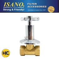 ISANO Cross Handle Stopcock Stop Cock Shower Valve | Concealed Chrome (1/2" &amp; 3/4" &amp; 1")