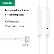 Original OPPO MH135 Earphone With Microphone TYPE-C Plug For Reno r15 r17 FIND X A1 A3 A5 For Samsung Xiaomi Huawei