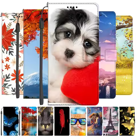 Leather Wallet Case For Sony Xperia 10 VI Luxury Phone Cover For Xperia 10 IV V Flip Book Cases Cute