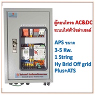 ตู้คอนโทรล AC&amp;DC ระบบไฟฟ้าโซล่าเซลล์  APS 3-5 Kw. Hy  Brid  Off Grid  Plus+ATS