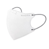 (醫療N95)HAOFA氣密型99%防護立體醫療口罩-純白色灰耳版(30入)