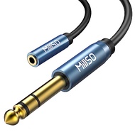 MillSO 1/4 to 3.5mm Headphone Adapter TRS 6.35mm 1/4 Male to 3.5mm 1/8 Female Stereo Jack Audio Adap