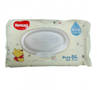 HUGGIES - (小熊維尼) 好奇 x 廸士尼 100%食品級成份 純水嬰兒濕紙巾 (64片) x 1包