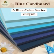 SG A4 Blue Color Series Cardstock 230gsm(30 Sheets/6 Shades)Premium Paper for Scrapbook, Origami, Ca