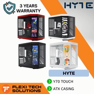 Flexi Tech HYTE Y70 Touch Infinite Dual Chamber ATX Case with Touchscreen - Snow White / Black / Whi