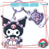 Sanrio Umbrella Charm - KUROMI Size: [Kuromi] H57×W47mm [Baku] H36×W25mm AKR026 [Japan Shipment-日本发货