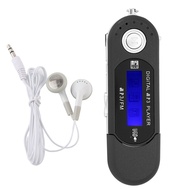 Portable Music MP3 USB Player w/ LCD Screen, FM Radio, Voice Recorder &amp; Memory Card Slot - Black