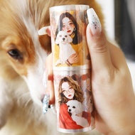 [Gongjin] 1 Roll Sticker Cat & Dog Sticker Cat Dog Lovers Cute Lovers