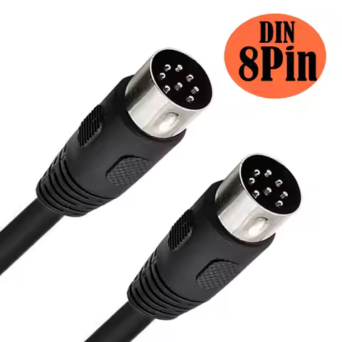 1pc 8 PIN DIN Cable Male to DIN 8 Pin Male MIDI Extension Speaker Adapter Cable Cord for Bang Olufse