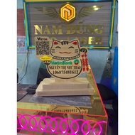 Bank account board, QR code, payment, transfer, shop name - Wood material