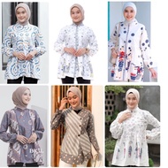 blouse batik kombinasi terbaru